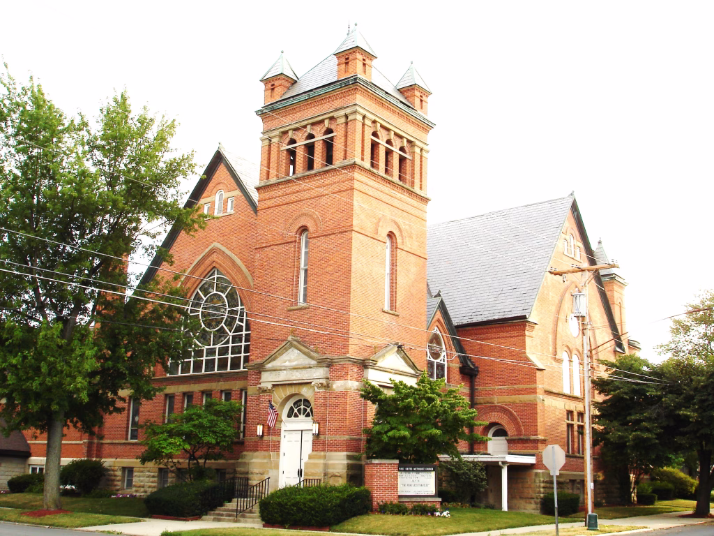 first united methodist church marysvilleoh Historic red brick church with large arched windows